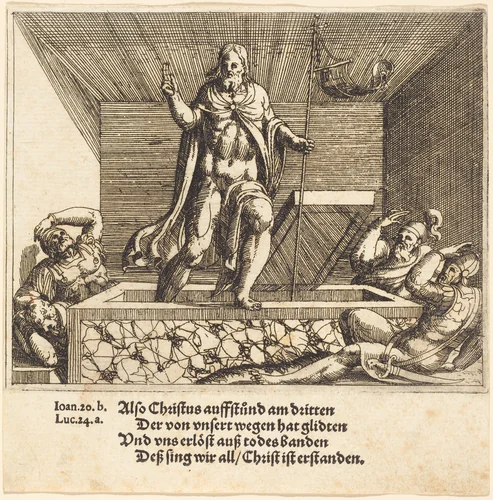 The Resurrection by Augustin Hirschvogel, print, 1503-1553