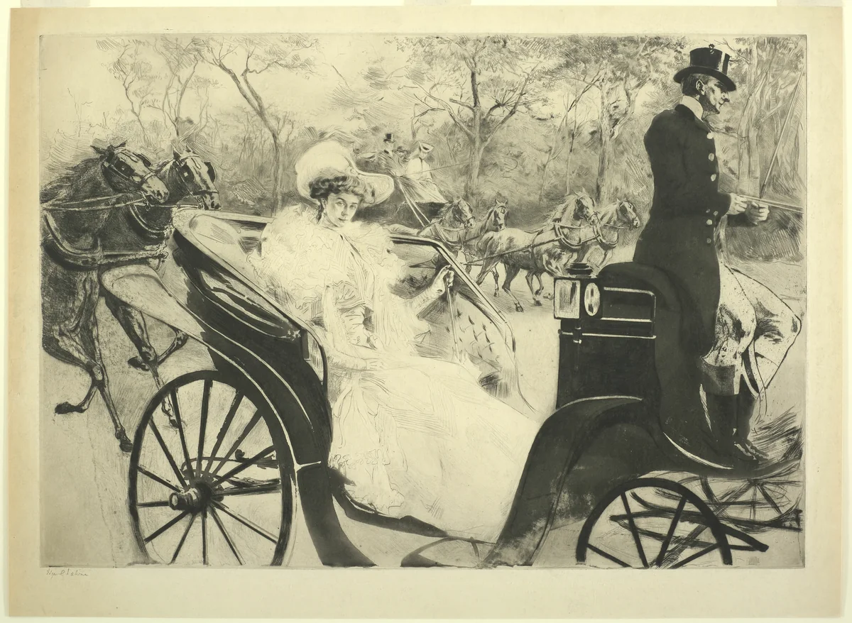 Promenade by Edgar Chahine, print, 1902