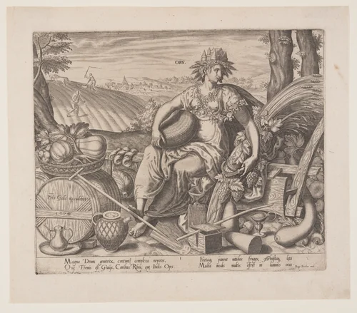 Ops, from The Occupations by Philip Galle, print, 1574