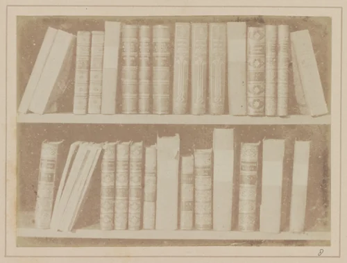 A Scene in a Library by William Henry Fox Talbot, photograph, 1843-1845