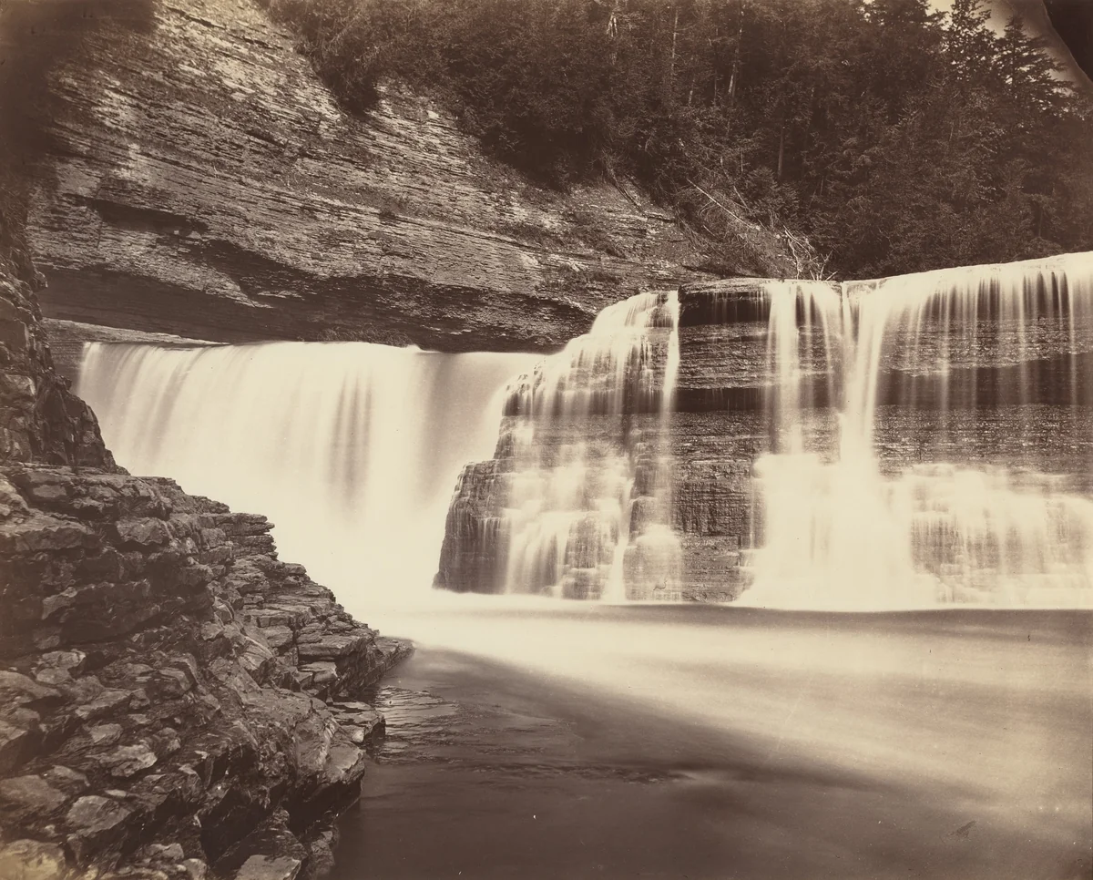 Trenton Falls, New York by American 19th Century, photograph, 1865-1875
