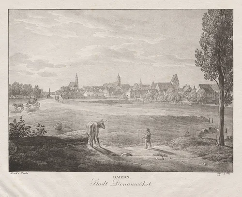 Baiern, Stadt Donauwöhrt by Jakob Alt, print