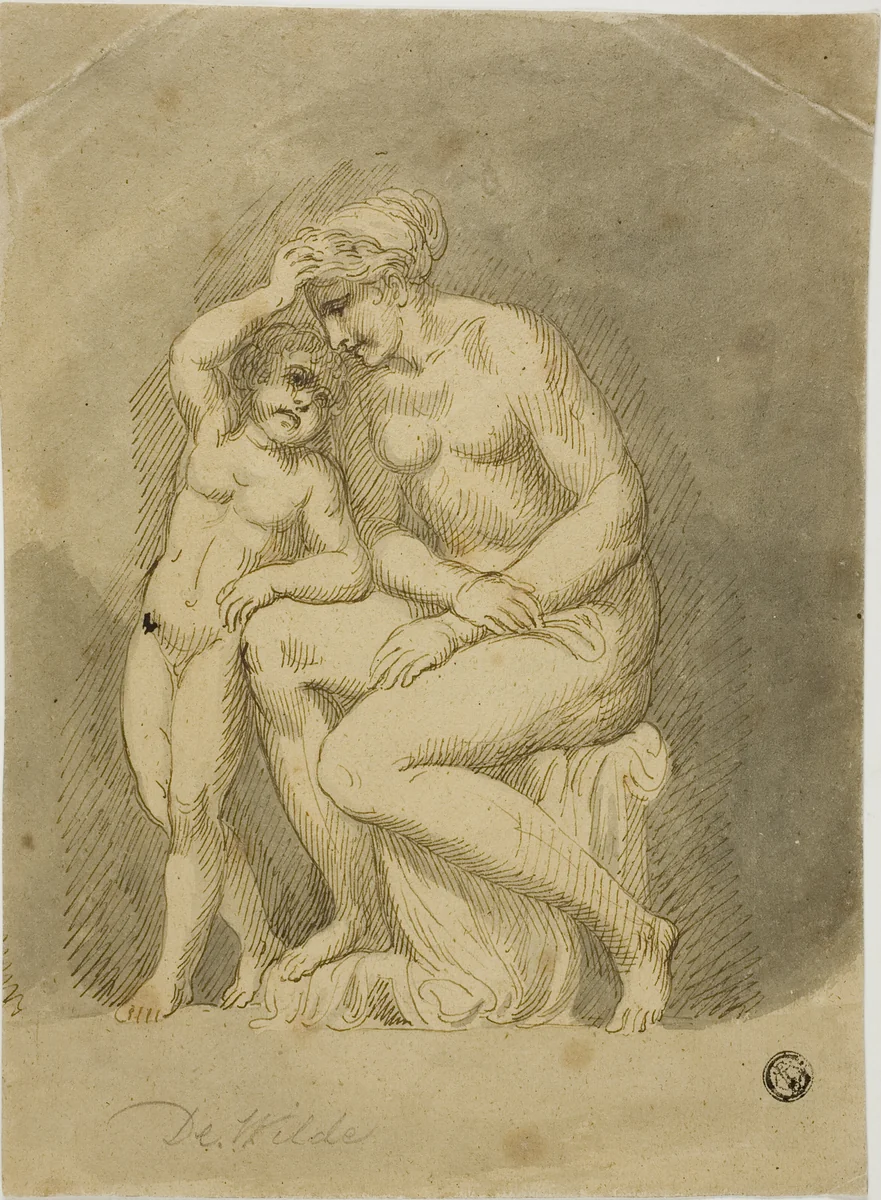 Venus and Cupid by Samuel De Wilde, drawing, 1768-1832