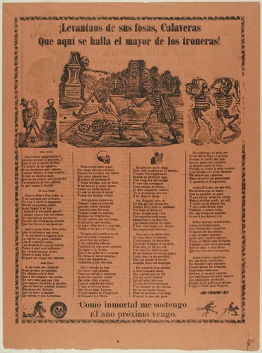 Arise from Your Graves, Calaveras... by José Guadalupe Posada, print, 1904