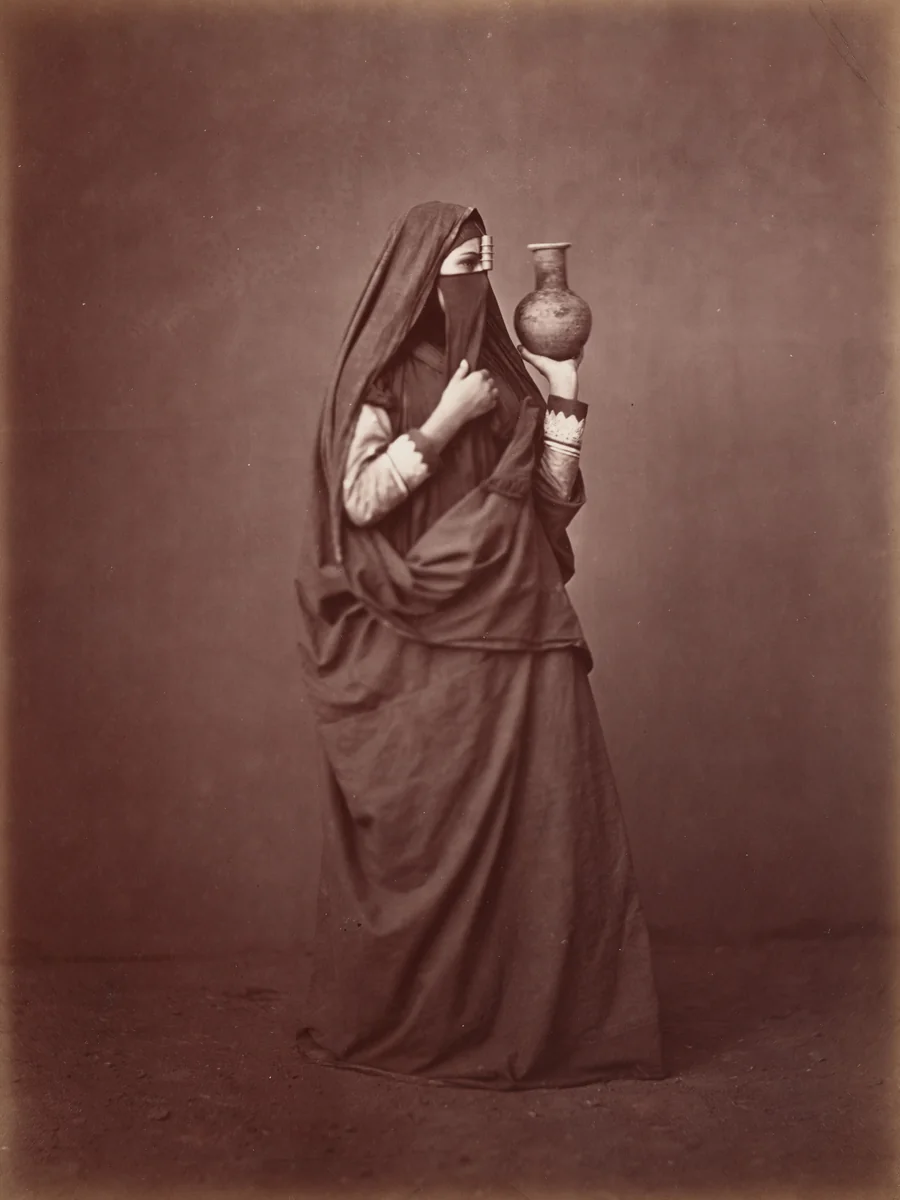 Portrait of an Egyptian Woman by Otto Schoefft, photograph, 1865-1875