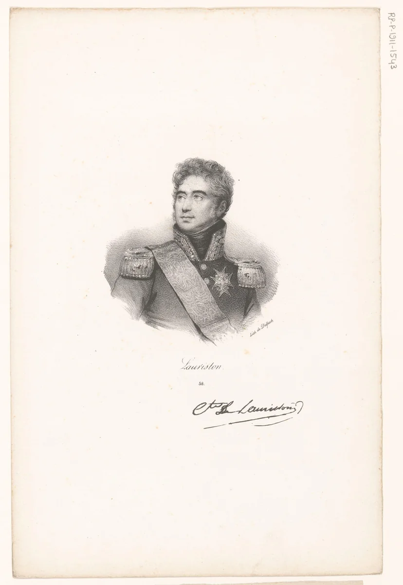 Portret van Jacques Alexandre Law de Lauriston by anonymous, print, 1818-1842