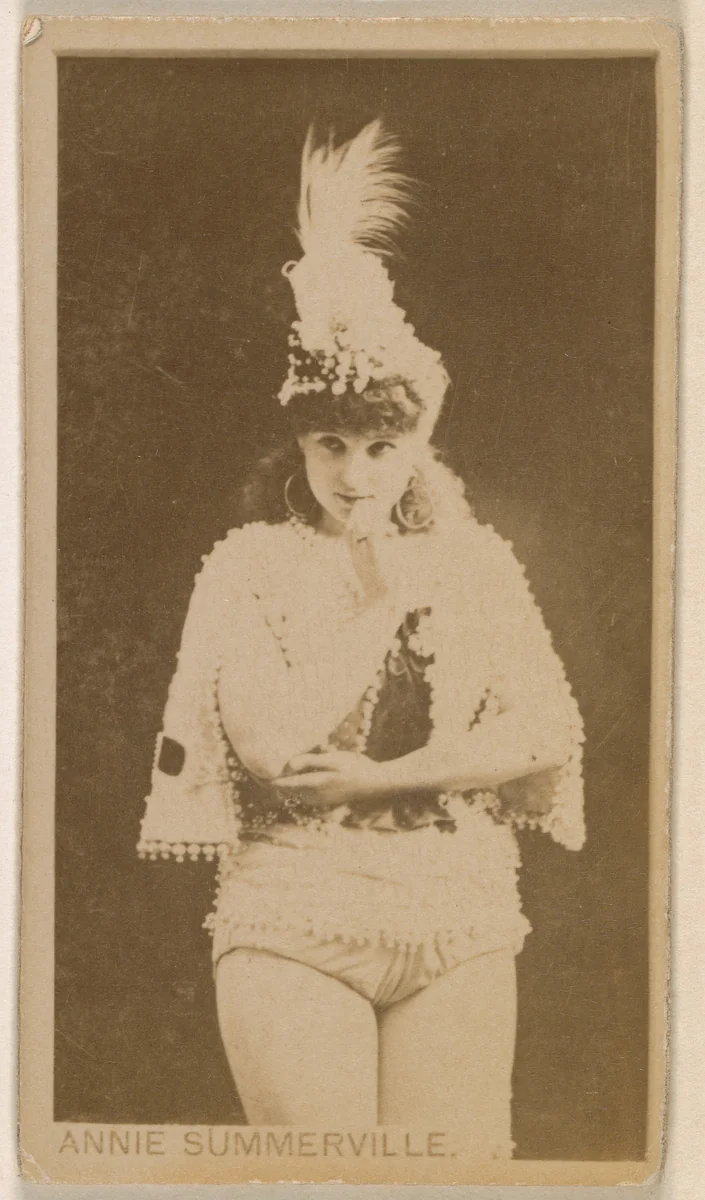 Miss Annie Summerville, from the Actresses series (N245) issued by Kinney Brothers to promote Sweet Caporal Cigarettes by Kinney Brothers Tobacco Company, photograph, 1890