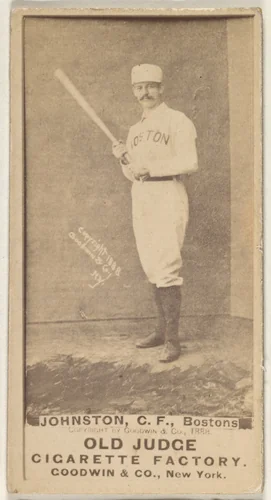 Johnston, Center Field, Boston, from the Old Judge series (N172) for Old Judge Cigarettes by Goodwin & Company, photograph, 1888