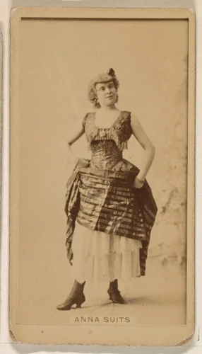 Anna Suits, from the Actresses series (N245) issued by Kinney Brothers to promote Sweet Caporal Cigarettes by Kinney Brothers Tobacco Company, photograph, 1890