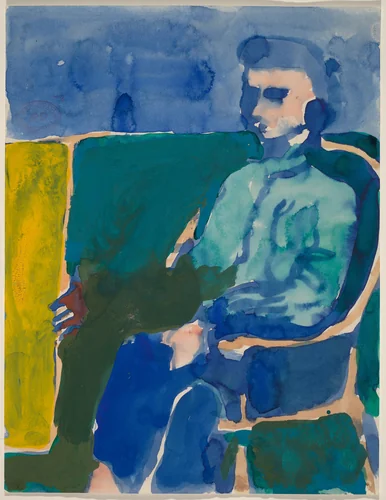 Untitled [figure in an armchair] by Richard Diebenkorn, drawing, 1955-1967
