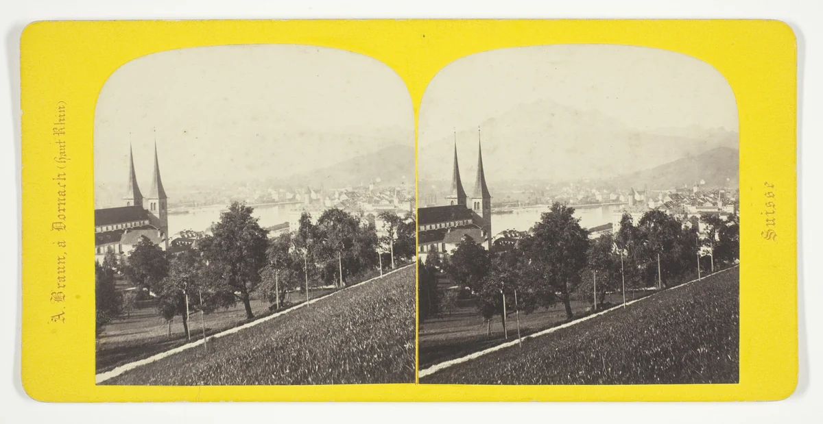 Lucerne, from the series "Suisse" by A. Braun, photograph, 1850-1877