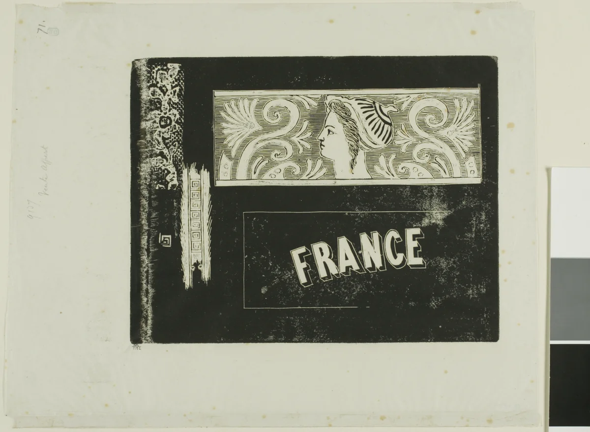 Study for Share Certificates in a Fraudulent Franco-Californian Company, No. 2 by Charles Meryon, print, 1855