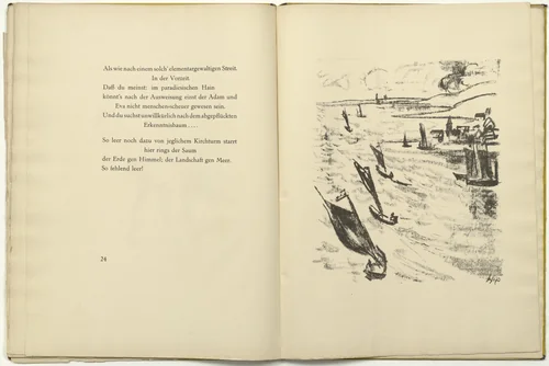 Untitled (plate, facing page 24) from Die Samländische Ode (The Samland Ode) by Max Pechstein, illustrated book, 1918
