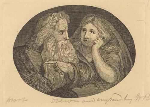 Lear and Cordelia by Thomas Butts, Jr.; William Blake, print, 1806-1808