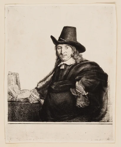 Jan Asselijn, Painter by Rembrandt van Rijn, print, 1642-1652