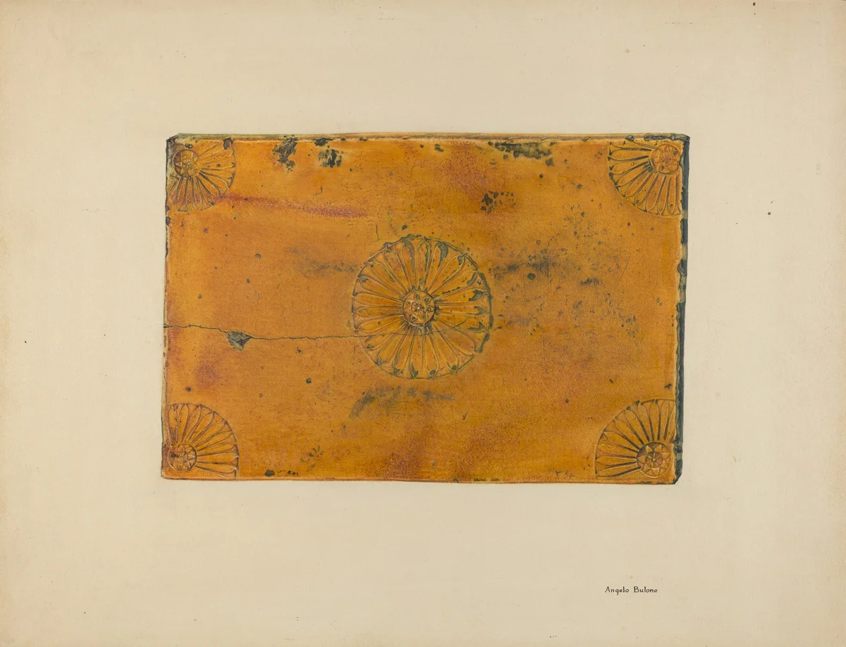 Zoar Fireplace Tile by Angelo Bulone, index of american design, 1938