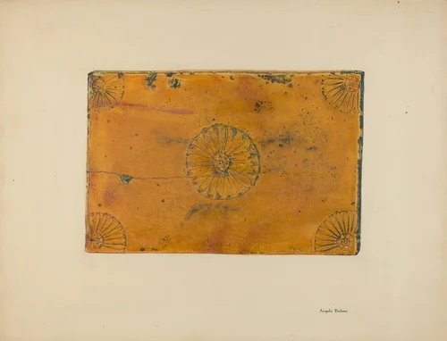 Zoar Fireplace Tile by Angelo Bulone, index of american design, 1938