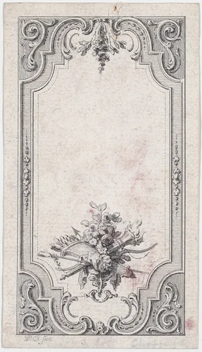 Frontispiece, from Bussy-Rabutin's "Histoire amoureuse des Gaules" by Pierre Philippe Choffard, print, 1754