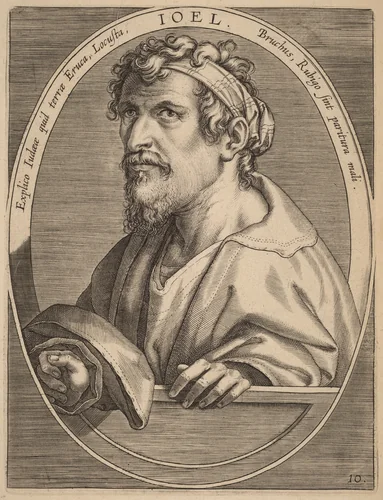 Joel by Theodor Galle; Jan van der Straet, print, 1613