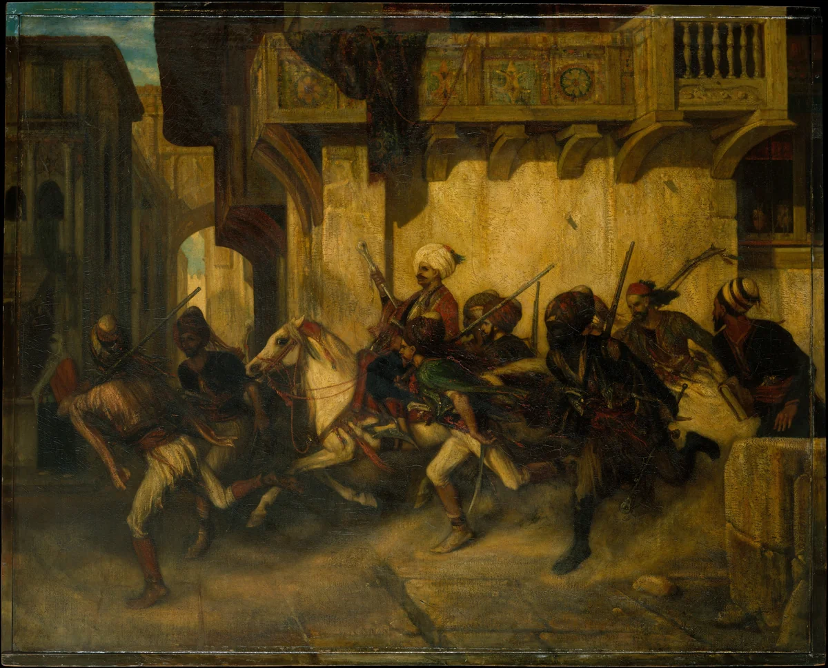 The Turkish Patrol by Alexandre-Gabriel Decamps, painting, 1850-1860