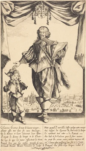 Claude Deruet and his Son, Jean by Jacques Callot, print, 1632