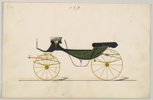 Design for Vis-à-vis/ Calesche, no. 879 by Brewster & Co., drawing, 1850-1870