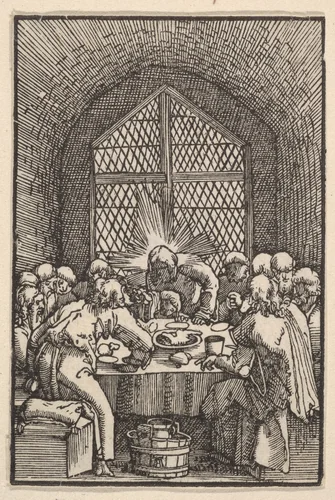 The Last Supper, from "The Fall and Salvation of Mankind Through the Life and Passion of Christ" by Albrecht Altdorfer, print, 1508-1518
