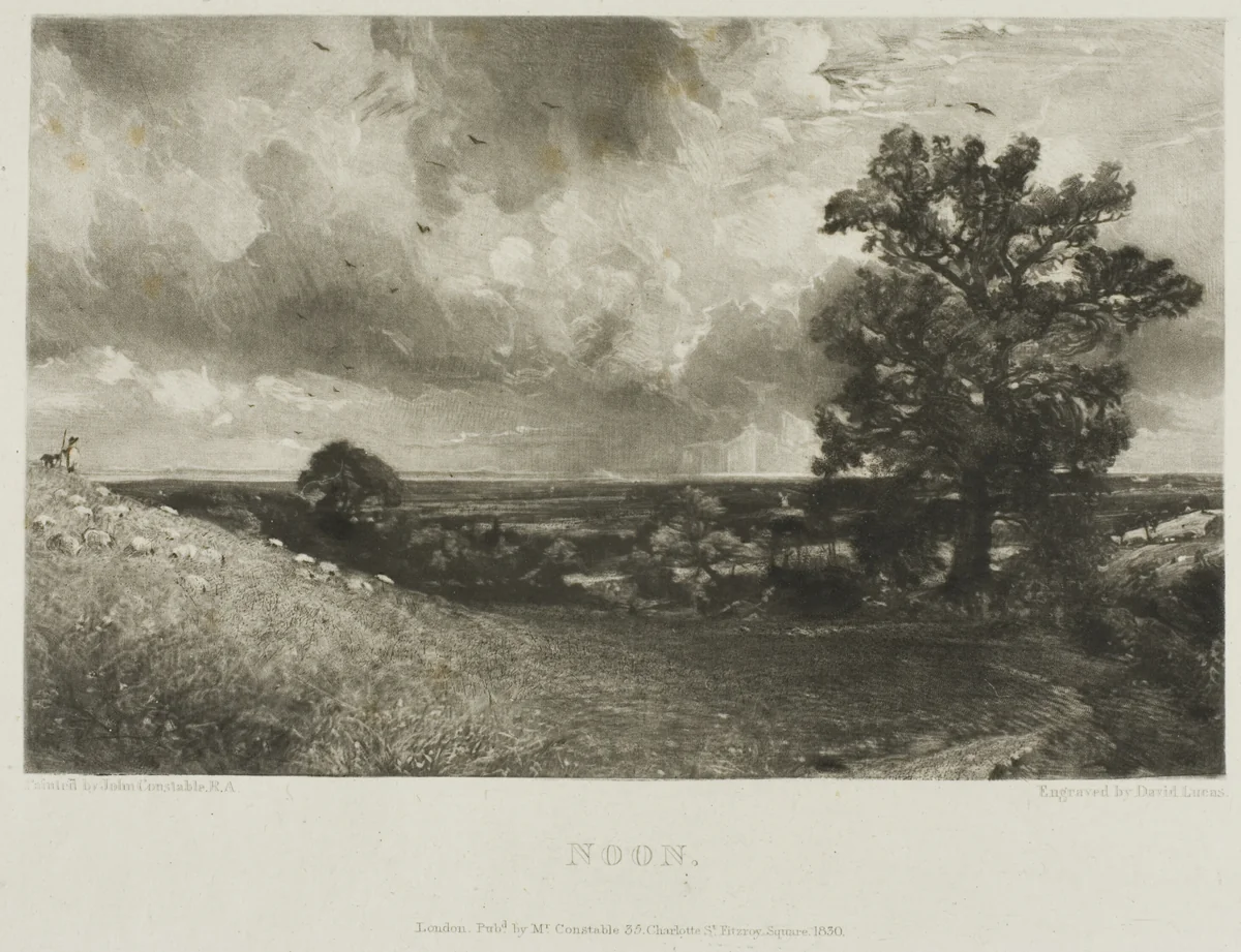 Noon by David Lucas, print, 1830