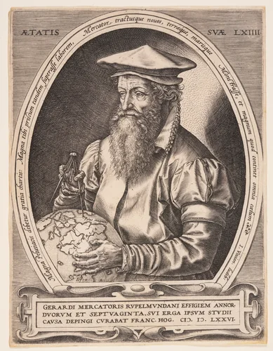 Gerardus Mercator by Hendrick Goltzius, print, 1576