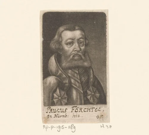 Portret van Paul Förchtel by Georg Fennitzer, print, 1656-1722