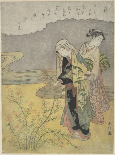 The Bush Clover (Hagi) by Suzuki Harunobu (鈴木春信), print, 1756-1776