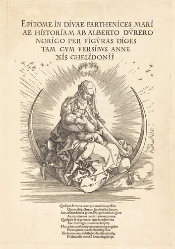 The Madonna on the Crescent by Albrecht Dürer, print, 1510-1511