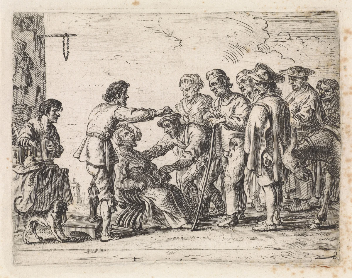 De kwakzalver by Cornelis de Wael, print, 1630-1648