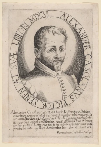 Portrait of Alessandro Casolani by Bernardino Capitelli, print, 1634