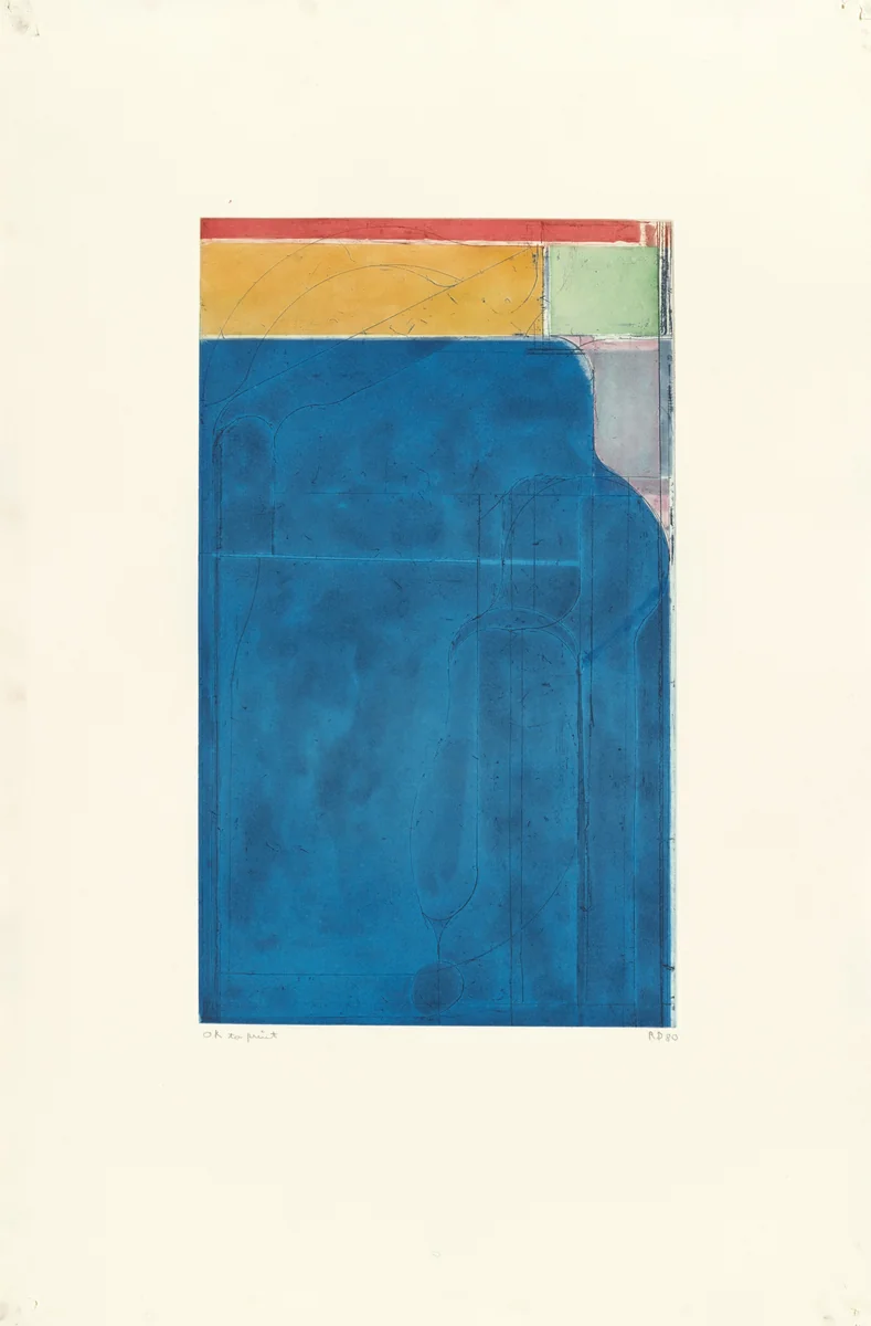 Large Bright Blue by Richard Diebenkorn, print, 1980