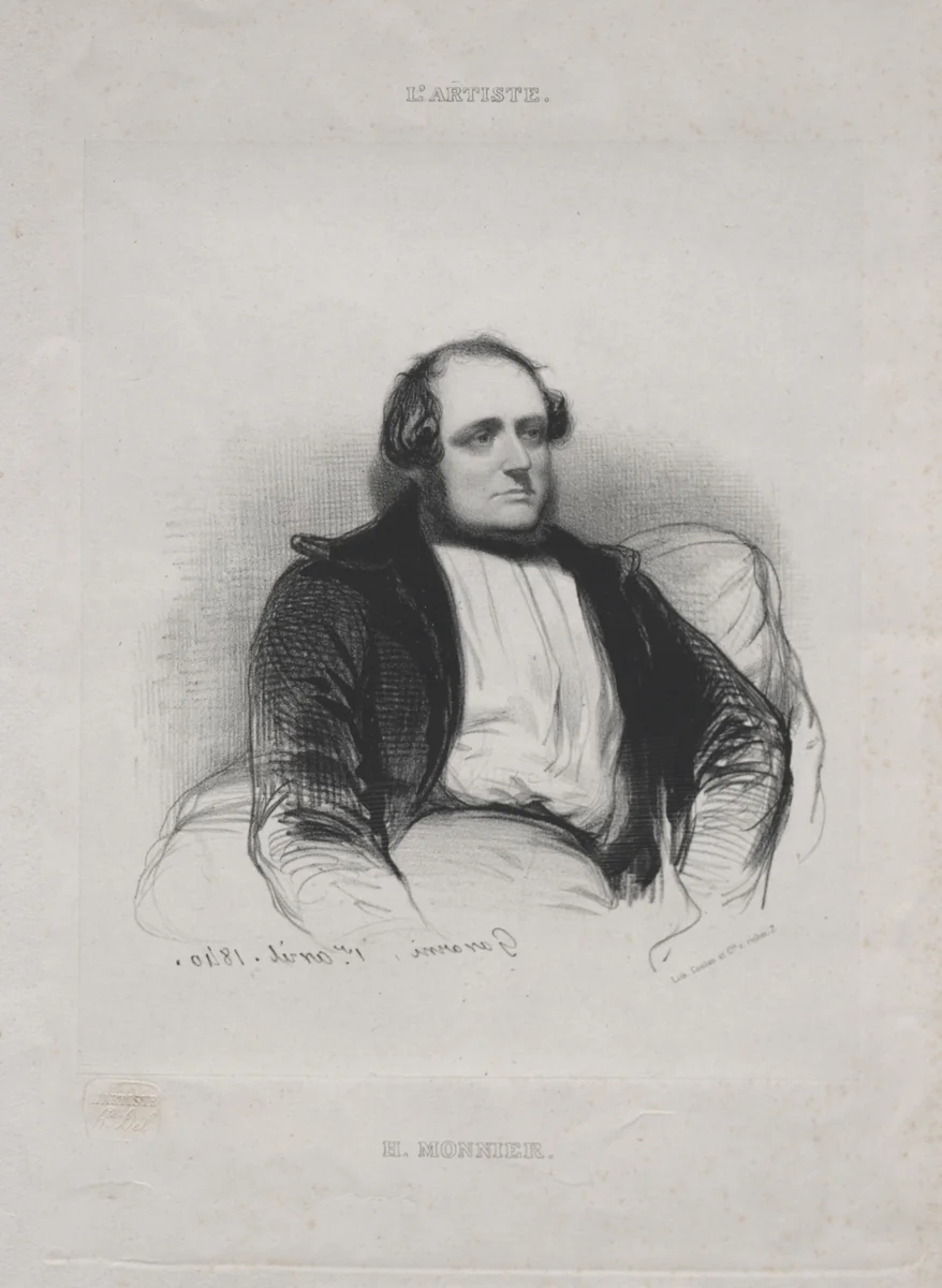 Henri (Bonaventure) Monnier by Paul Gavarni, print, 1840
