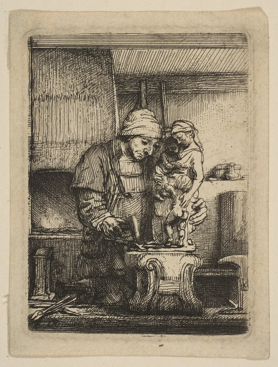 The Goldsmith by Rembrandt van Rijn, print, 1655