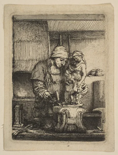 The Goldsmith by Rembrandt van Rijn, print, 1655