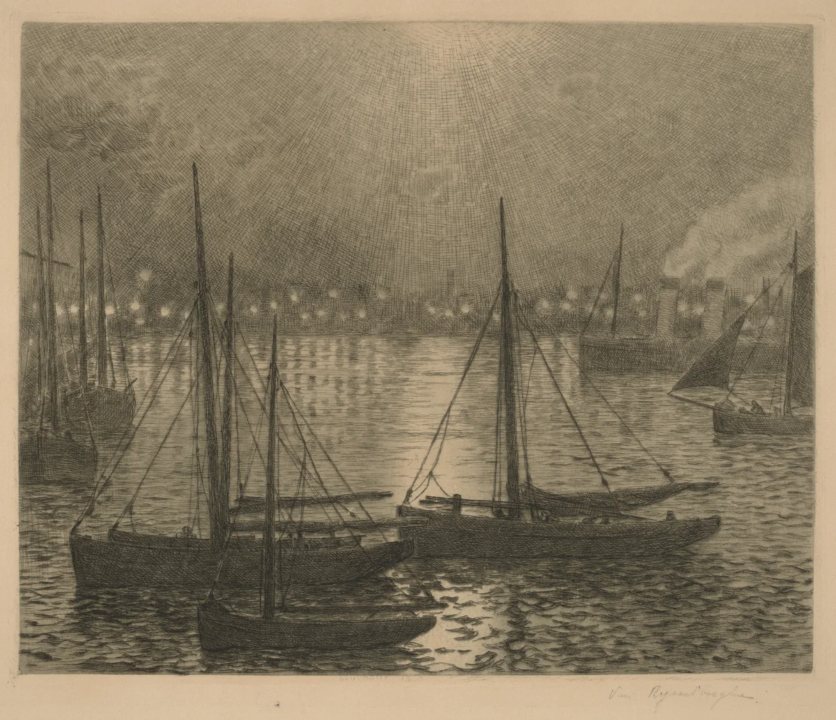 Boulogne by Théo van Rysselberghe, print, 1900