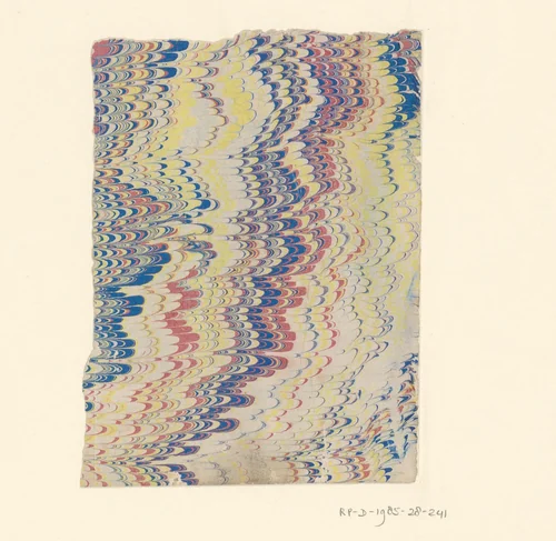 Kammarmer in blauw, rood en geel by anonymous, other, 1700-1850