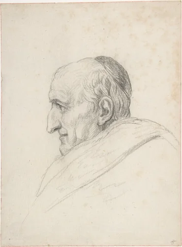 The Cardinal Pacca by Jacques-Louis David, drawing, 1760-1825