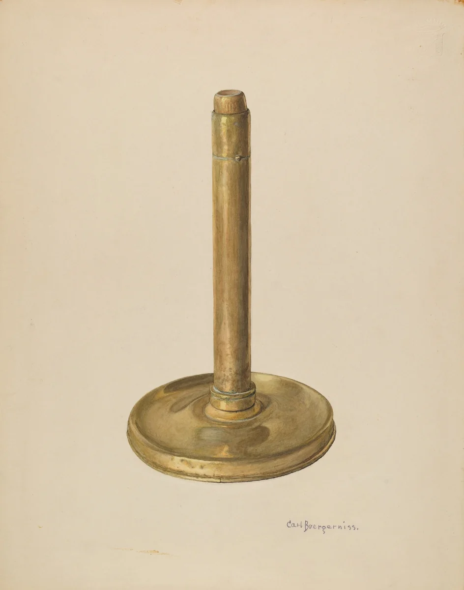 Candlestick by Carl Buergerniss, index of american design, 1935-1942