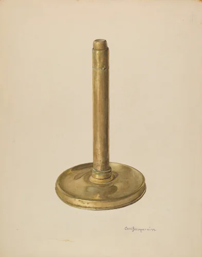 Candlestick by Carl Buergerniss, index of american design, 1935-1942