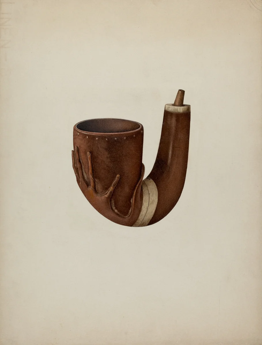 Pipe by Malcolm Hackney, index of american design, 1939