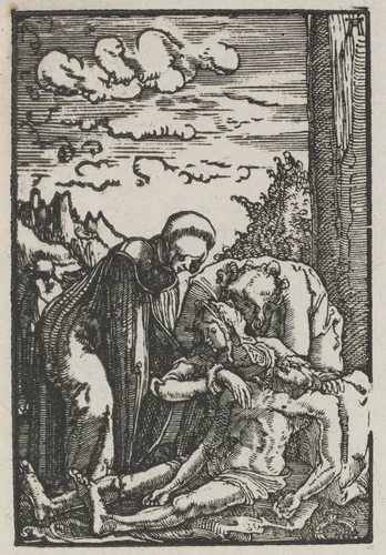 The Fall and Redemption of Man: The Lamentation beneath the Cross by Albrecht Altdorfer, print, 1510-1520