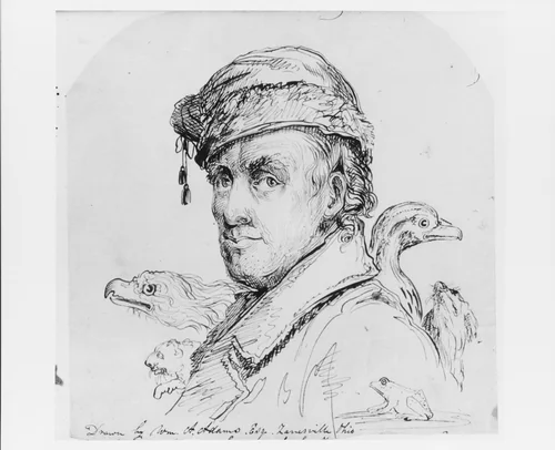 Hunter (from McGuire Scrapbook) by William Apthorp Adams, artwork, 1797-1878
