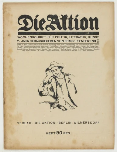 Die Aktion, vol. 5, no. 22/23 by Christian Schad, Marcel Slodki, periodical, 1915