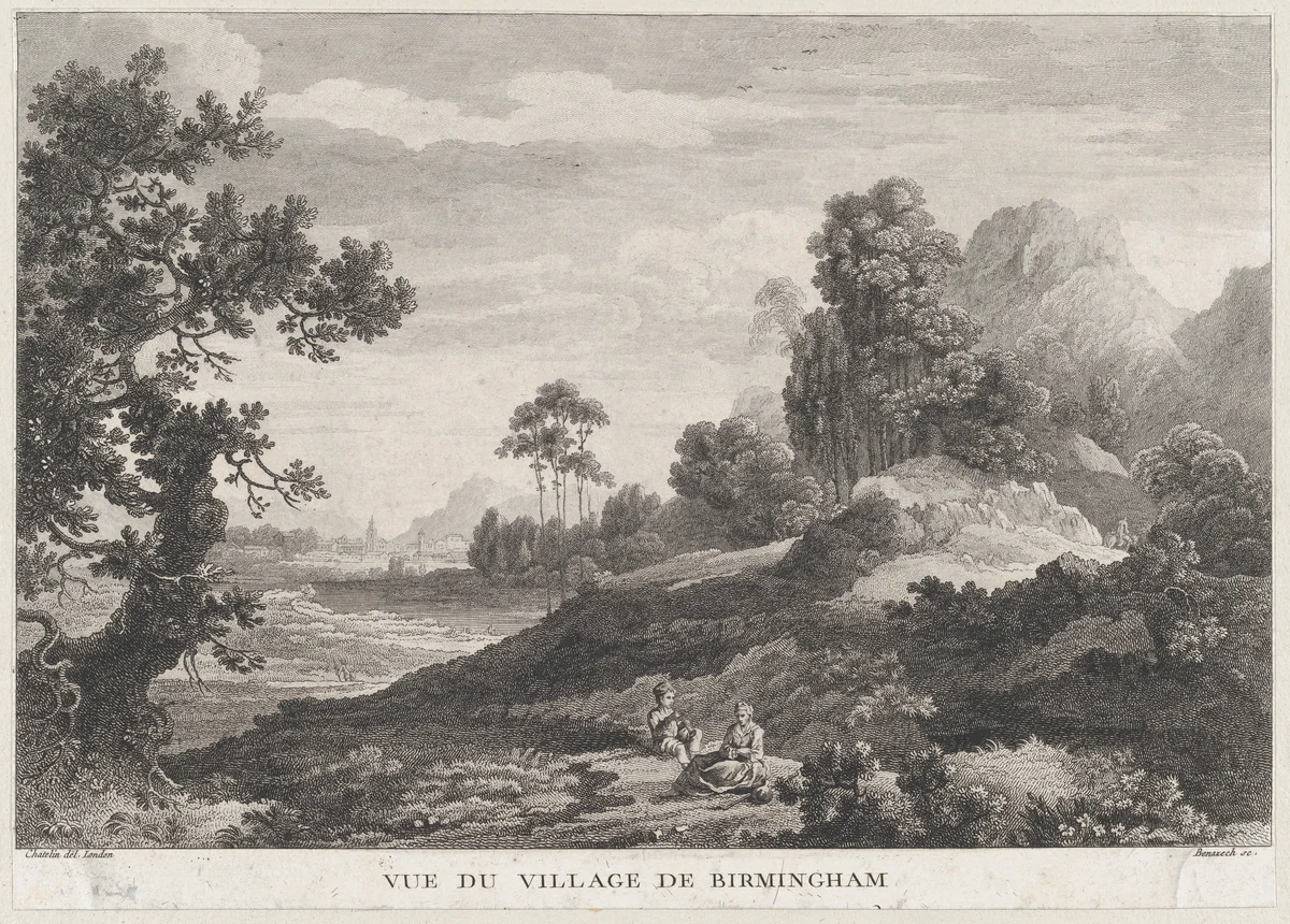 View of the Village of Birmingham by Peter Paul Benazech, print, 1750-1760