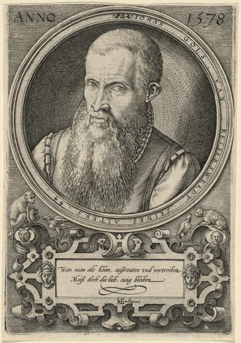 Johan Gols [The Artist's Father] by Hendrick Goltzius, print, 1578