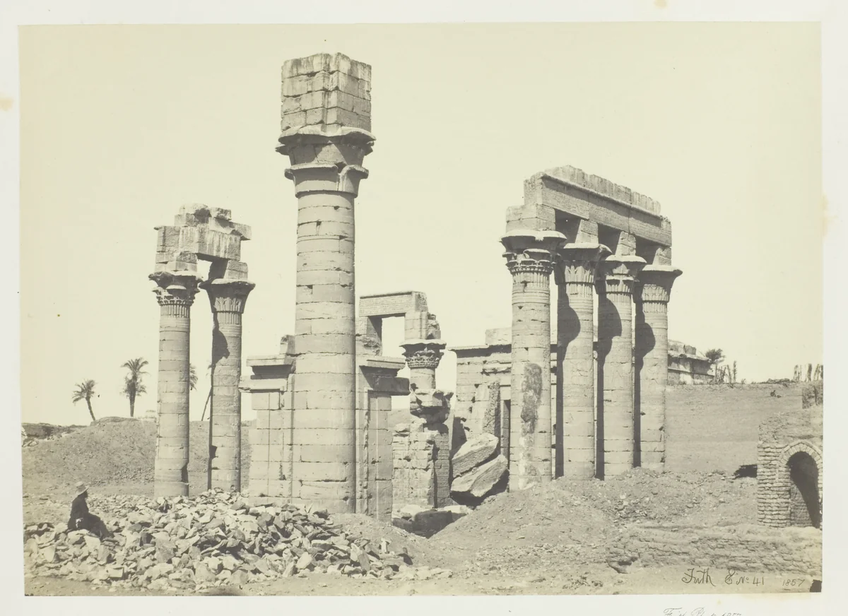 Cleopatra's Temple at Erment, near Thebes by Francis Frith, photograph, 1857